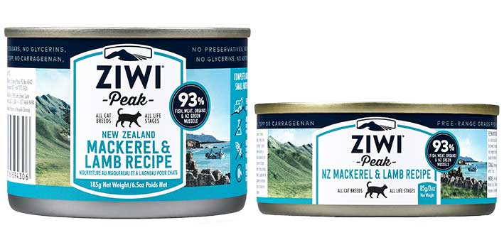 ZiwiPeak Mackerel and Lamb cat cans